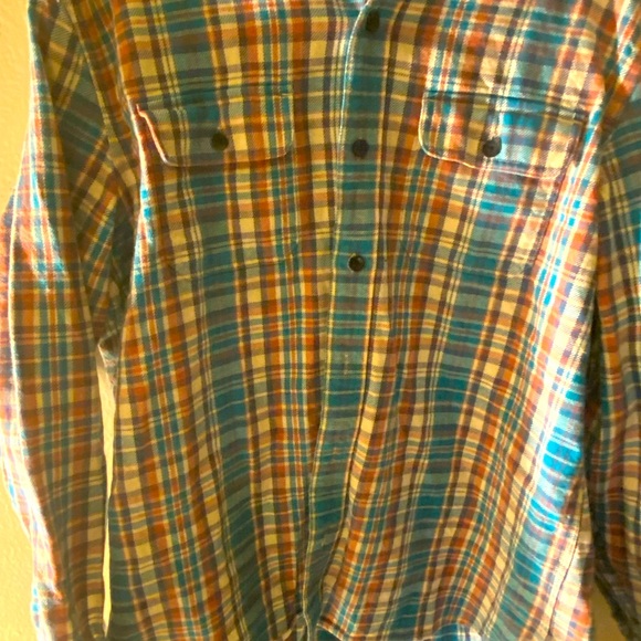 LL Bean Flannel Mens Large Slightly Fitted Shirt Check Gordon Tartan Plaid Blue - Picture 1 of 4